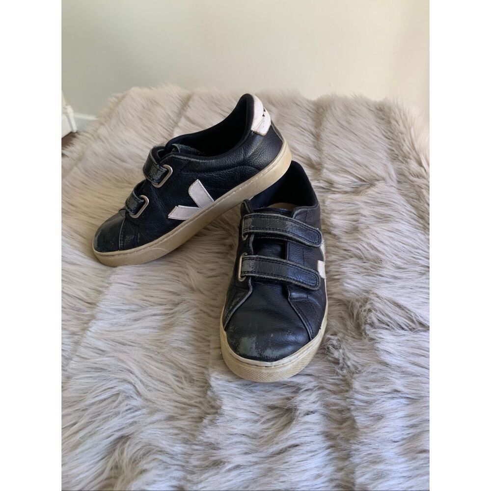 Veja Kids Black and White Sneakers
